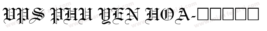 VPS Phu Yen Hoa字体转换